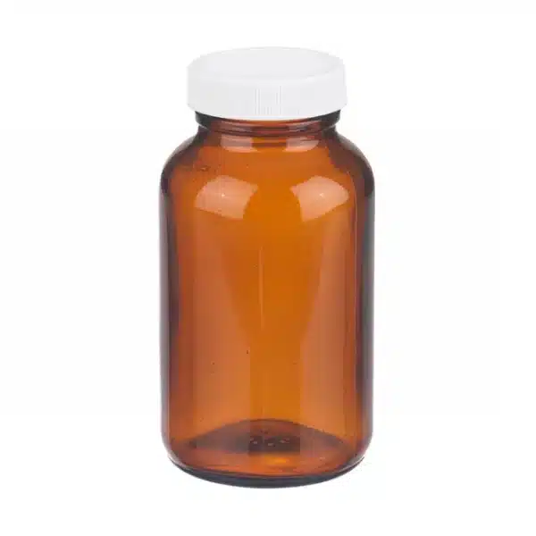 Amber Wide Mouth Packer Glass Bottle, 250mL