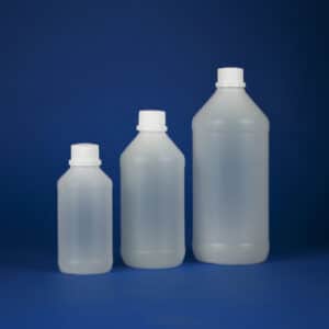 Narrow Neck Bottles with White Tamper-Evident Cap, 1000mL